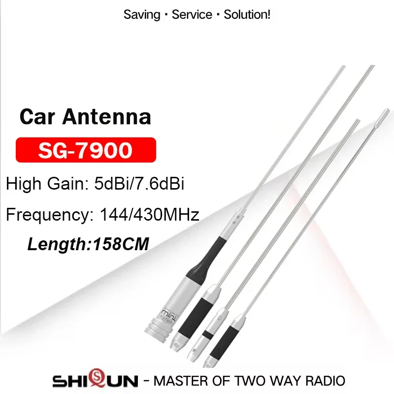 SG 7900 Antenne für Autoradio Dualband VHF UHF144-430 MHz Amateurfunk SG-7900 Antenne für KT-8900D Radio High Gain Diamond Antenne Image