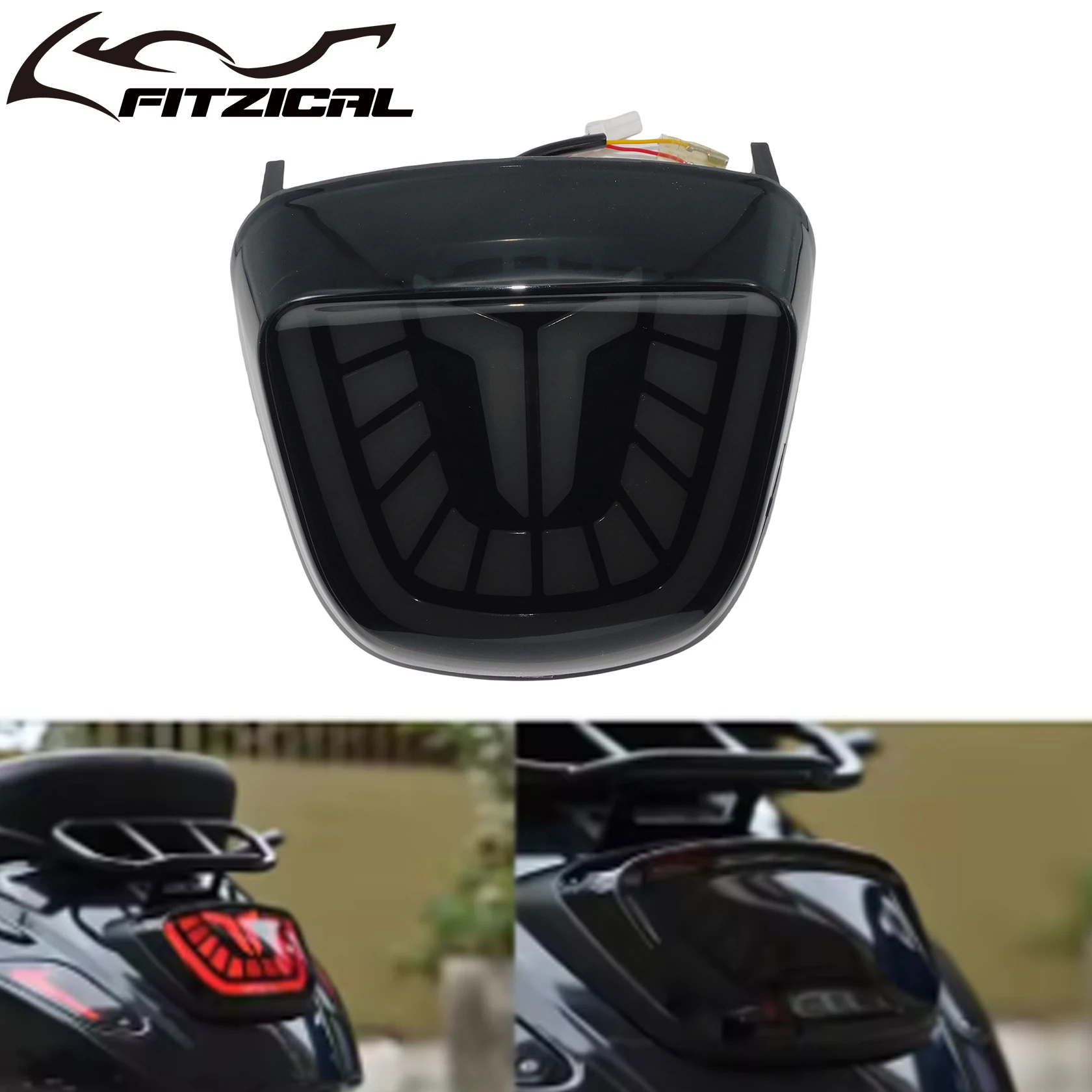 Fanale posteriore a LED per moto Fanale posteriore a LED per freno Fanali posteriori a basso profilo per Vespa Sprint Primavera 50 125 150 2020-2025