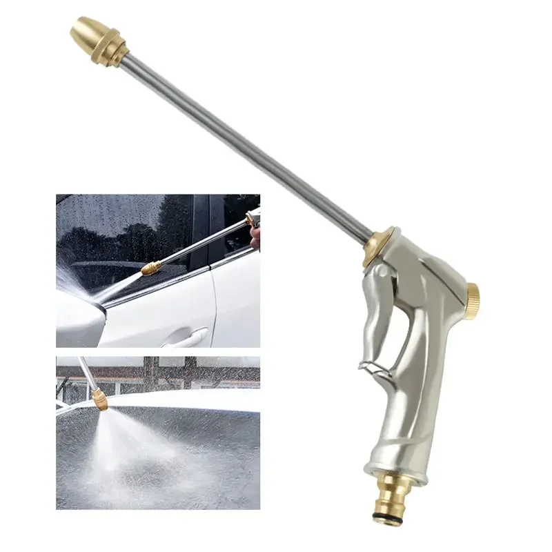 Hochdruck Wasser Pistole Metall Wasser Pistole Hochdruck Power Auto Waschmaschine Spray Auto Waschen Werkzeuge Garten Wasser Jet Hochdruckreiniger Image