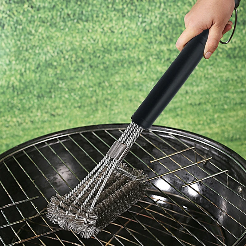 Grill bürste und Schaber beste Grill reiniger perfekte Werkzeuge für alle Grill arten Grill zubehör Edelstahl Reinigungs bürste Image