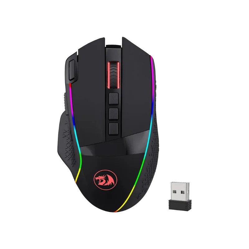 Redragon M991 Kabellose Gaming-Maus, 19.000 DPI kabelgebundene/kabellose Gamer-Maus mit Rapid Fire Key RGB-Hintergrundbeleuchtung Image