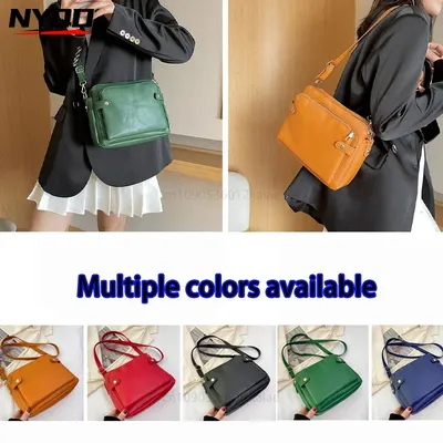 PU Leather Shoulder Bag Purse Handbag Womens Three Layer Leather Crossbody Shoulder Ladies Zip Satchel Bag Purses and Handbags