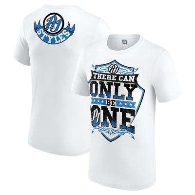 WWE AJ Styles There Can Only Be One T-Shirt - Weiß - Herren Image