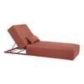 Lettino prendisole con cuscino reclinabile in terracotta 5 posizioni