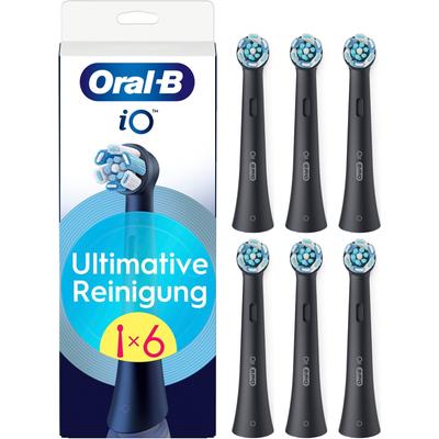 Aufsteckbürste ORAL-B "Oral-B iO Ultimative Reinigung", schwarz, Zahnbürstenköpfe, 6 St., für fortgeschrittene Tiefenrei