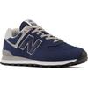 Sneaker NEW BALANCE "ML574 Core", Gr. 47,5, blau (dunkelblau, grau), Leder, Textil, Schuhe Modernsneaker, Topseller