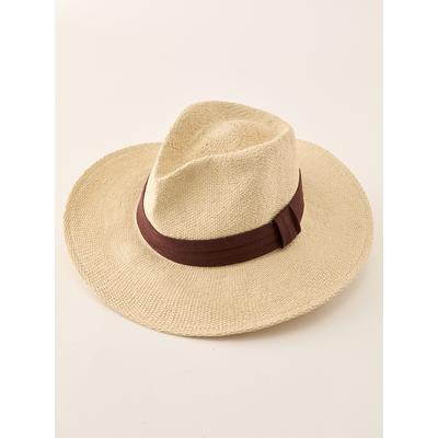 J.McLaughlin Men's Robert Raffia Hat Natural/Brown, Size Large