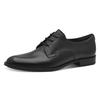 Schnürschuh TAMARIS, Damen, Gr. 42, schwarz, Leder, elegant, Schuhe, Blockabsatz, Halbschuh, Businessschuh mit Ziernähten