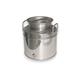 Belvivere - Contenitore bidone fusto per olio in acciaio inox graffato - 30 lt.