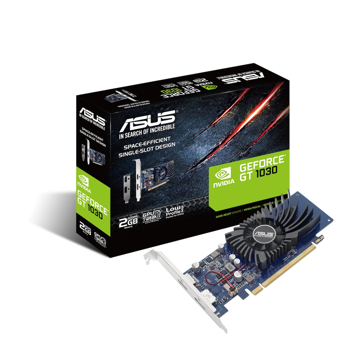 ASUS GeForce GT 1030 2GB GDDR5 Low-Profile-Grafikkarte Image