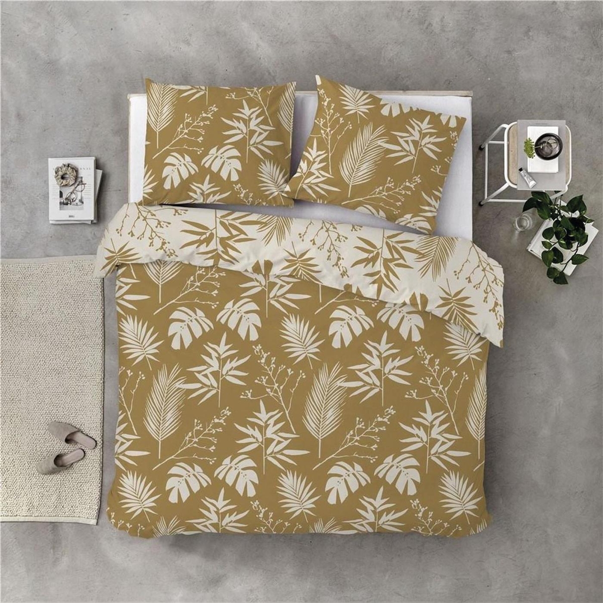 Bestlivings Bettwäsche-Set (155x220cm) Golden Flowers Image