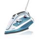 MPM MZE-15 Bügeleisen, Keramik-Bügelsohle, Dampfbügeleisen, Vertikaldampf, Dampfklopfen, Selbstreinigungs, Tropfstopp, 6 Funktionen, 350 ml Reservoir, 2600 W, 2400, Weiß/Blau