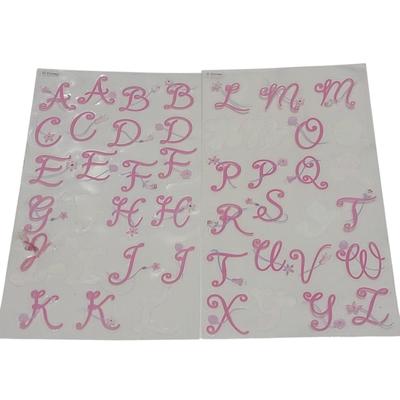 Disney Office | Disney Abc Stickers Pink Floral Flowers Script Scrapbooking Papercrafts Crafts | Color: Pink | Size: Os