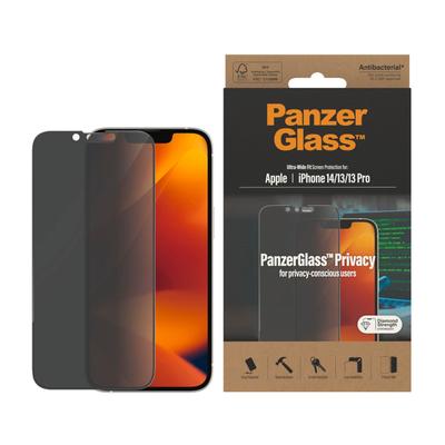 PANZERGLASS Displayschutzglas "iPhone 14/13/13 Pro Ultrawide Privacy AB", transparent, B:12,00cm H:6,00cm T:25,00mm, Displayfolien