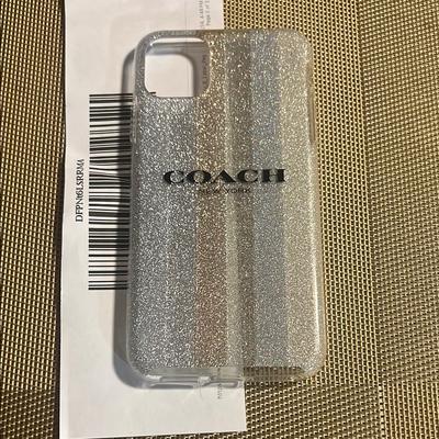 Coach Cell Phones & Accessories | Coach Silver Glitter Phone Case With Slim Design And Protective Edges | Color: Silver | Size: Os