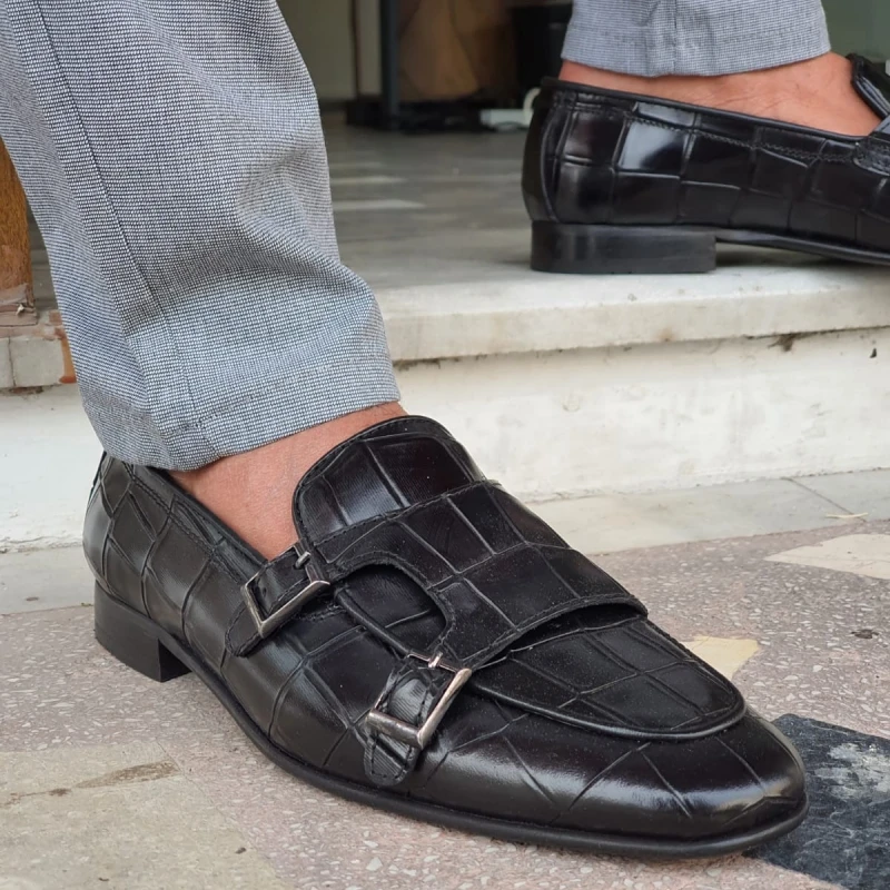 Neuankömmlinge schwarze Doppels chnalle Mönch Schuhe für Männer braun Büro & Karriere atmungsaktive Schuhe für Männer mit Größe 38-48