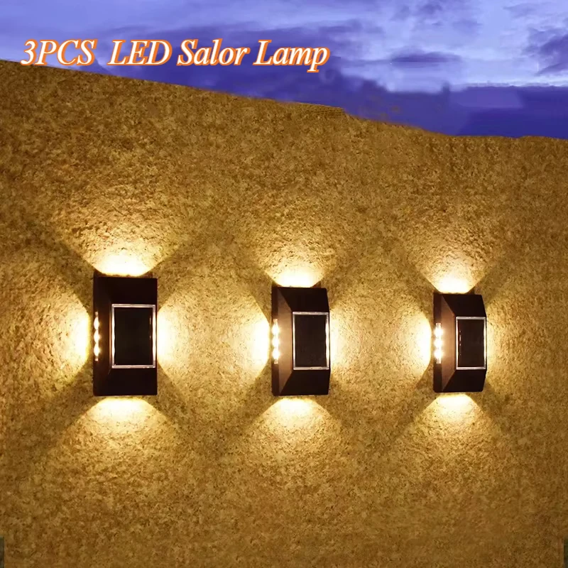 12 led solar wand lampe außen wasserdicht vier seiten glühende licht treppe villa balkon beleuchtung solar wand leuchten