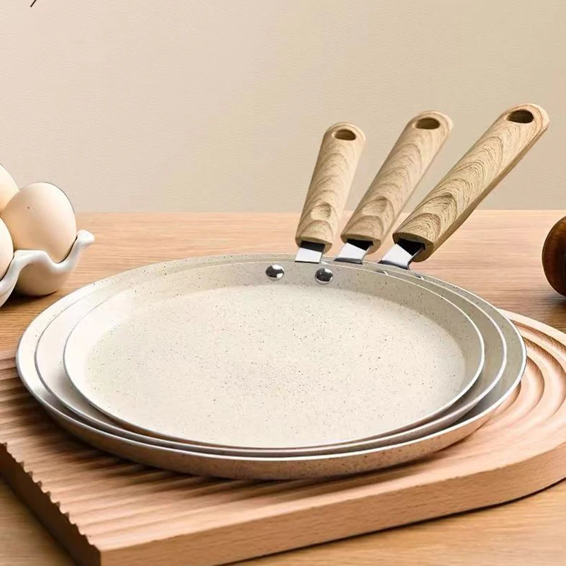 10In Thickened Omelet Pan Pizza Frying Pan Steak Pot Cooking for Induction Gas Stove Kitchen Cookware Non-Stick Pancake Saucepan