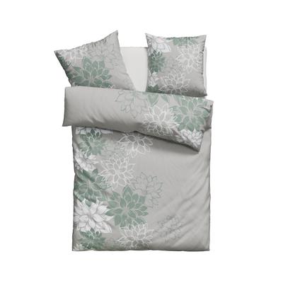 Bettwäsche HOME AFFAIRE "Susan in Gr. 135x200 oder 155x220 cm", grün (jade), B/L: 155cm x 220cm, , Polycotton recycelt, B/L: 80cm x 80cm, Polycotton recycelt, Obermaterial: 50% Baumwolle, 50% Polyester, Bettwäsche, in verschiedenen Qualitäten,... Image