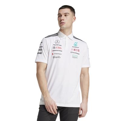 Mercedes AMG Petronas adidas F1 2025 Team Poloshirt – Weiß Image