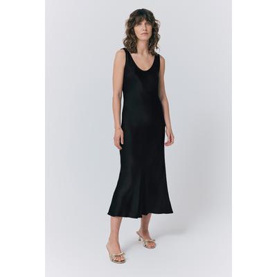 Ghost Palm Satin Midi Slip Dress