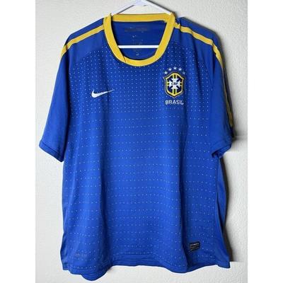 Nike Shirts | Brazil 2010-2011 Blue Nike Away Football Jersey Kit Nike Shirt Size L Large | Color: Blue | Size: L