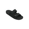 Sandale QUIKSILVER "Rivi Leather", Gr. 12(45), schwarz (schwarz 1), Obermaterial: Leder / Außensohle: Gummi, Schuhe