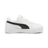 Sneaker PUMA "ROMA FEMININE WNS", Gr. 39, schwarz-weiß (puma weiß, puma schwarz), Leder, unifarben, sportlich, Schuhe