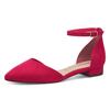 Riemchenballerina TAMARIS, Damen, Gr. 39, pink, Textil, unifarben, Veloursleder, klassisch, Schuhe, Blockabsatz, Sandalette, Abendschuh mit verstellbarem Riemchen