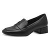 Pumps TAMARIS, Damen, Gr. 37, schwarz, Schafsleder, elegant, Schuhe, Blockabsatz, Slipper, Businessschuh mit Zierriegel