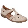 Klettschuh JOSEF SEIBEL "ROSALIE 29", Damen, Gr. 39, beige (creme), Leder, klassisch, Schuhe, Spangenschuh, Sandale, Komfortschuh mit modischer T-Spange
