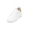 Sneaker MARC O'POLO "aus Rindleder", Damen, Gr. 40, orange (weiß, orange), Obermaterial: 100% Leder, unifarben, Schuhe