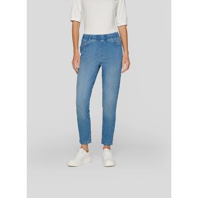Jerseyhose RABE "Hose", Damen, Gr. 42, Normalgrößen, blau (hellblau), 90%Baumwolle 8%Polyester 2%Elastan, unifarben, feminin, relaxed fit, Hosen Image