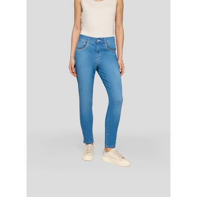 Jerseyhose RABE "Hose", Damen, Gr. 46, Normalgrößen, blau (hellblau), 90%Baumwolle 8%Polyester 2%Elastan, unifarben, feminin, skinny fit, Hosen Image