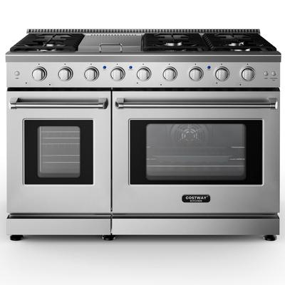 Costway 48 Inches Natural Gas Range Freestanding with 7 Burners - See Details