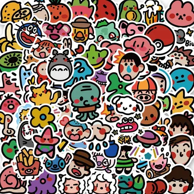 90 pezzi simpatici adesivi misti anime Oldschool giocattoli per bambini skateboard laptop bici