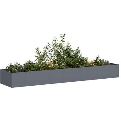Pflanzgefäß Anthrazit 360x80x40 cm Stahl - Vidaxl Image
