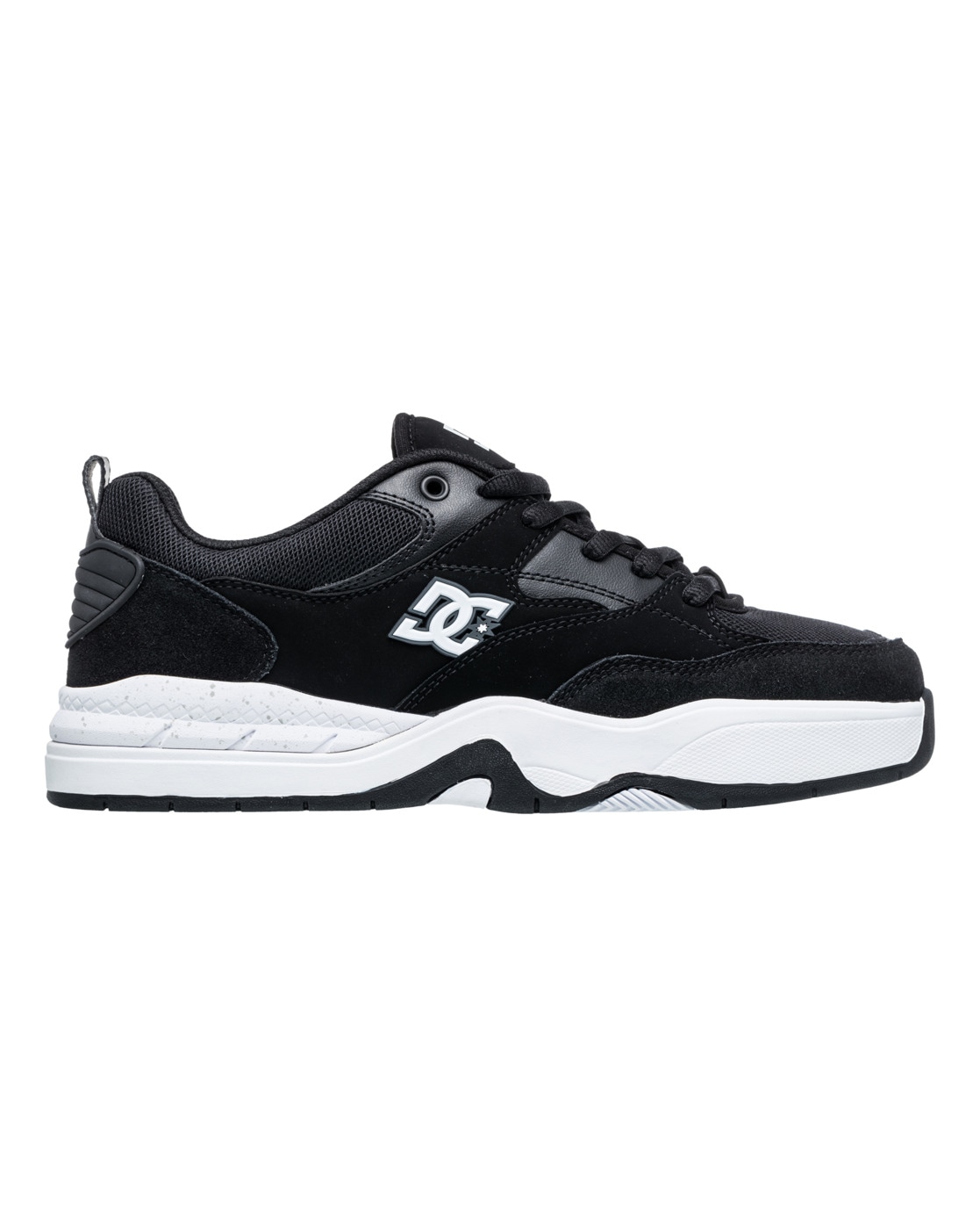Sneaker DC SHOES "DC Ascend", Herren, Gr. 8(40,5), schwarz-weiß (schwarz, weiß), Obermaterial: Leder (Kuh) / Futter: Textil / Außensohle: Gummi, Schuhe Sneaker