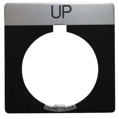 EATON 10250TS35 Cutler-Hammer Legend Plate,Square,Up,Black