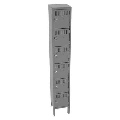 TENNSCO BS6-121212-1MG Box Locker, 12 in W, 12 in D, 78 in H, (1) Wide, (6)