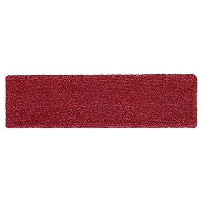 RUBBERMAID COMMERCIAL 2132423 Flat Mop Pad, Clip-On Connection, Red, Microfiber