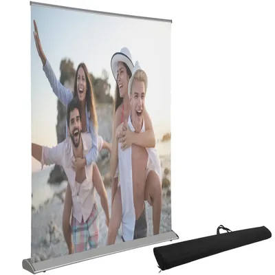 VEVOR 70 Inch Roll-Up Projector Screen Floor Standing 16:9 8K/4K HD Portable Home Cinema Moive for Indoor and Outdoor Projection