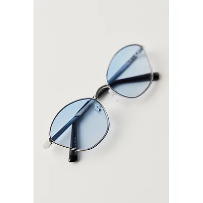 Ashley Metal Cat-Eye Sunglasses at Free People in Silver