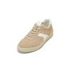 Sneaker MARC O'POLO "aus edlem Rindleder", Herren, Gr. 43, sand, weiß, Obermaterial: 100% Leder (Rind), unifarben, casual, Schuhe