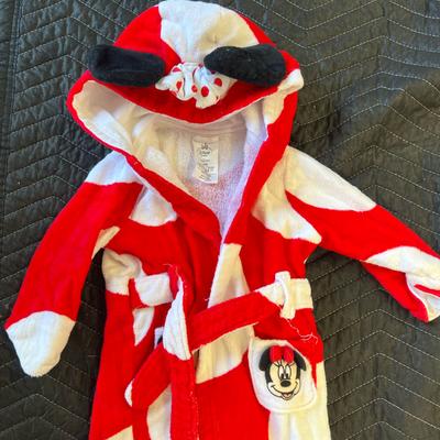 Disney Bath, Skin & Hair | Baby Girl Minnie Mouse Bath Robe | Color: Red/White | Size: 6-9 Months