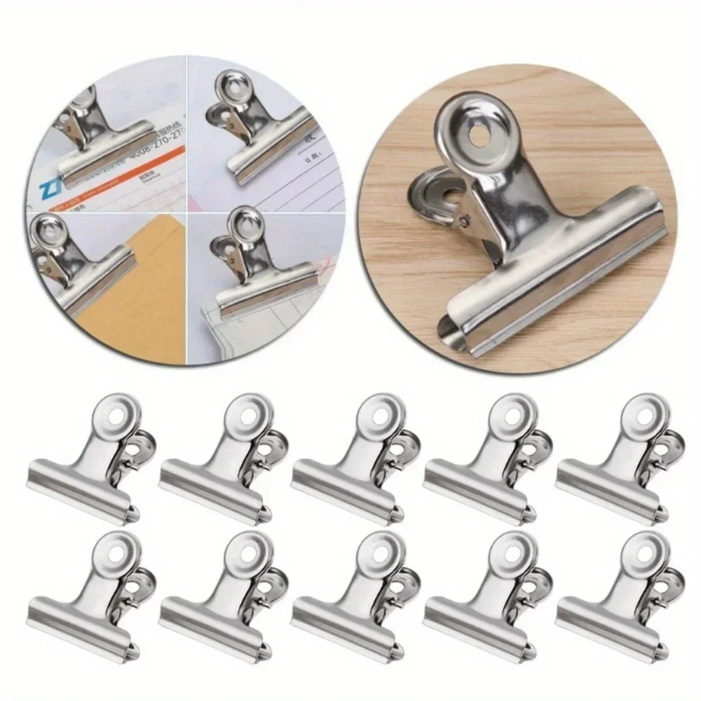 10 pezzi clip in acciaio inossidabile clip per chiusura alimenti clip per sacchetti di carta sigillatrice per sacchetti per documenti sigillatrice gadget da cucina