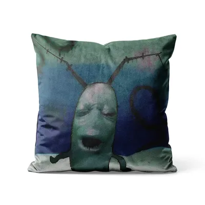 Gaslight Gatekeep Girlboss Cursed Plankton Meme Dekokissenbezüge Kissenbezüge für Couch 45 cm x 45 cm Image