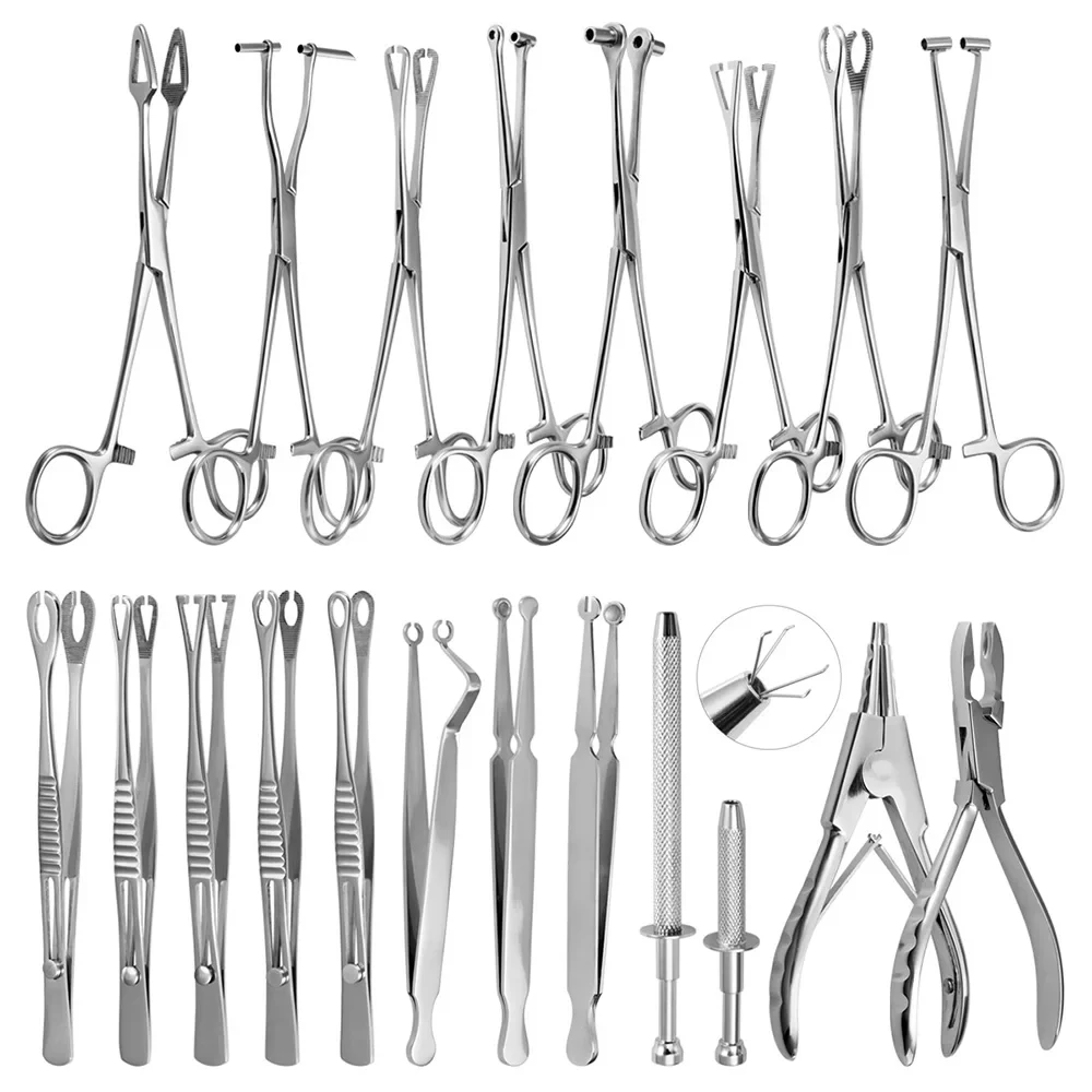 Körper Piercing Werkzeug Nadel Rohr Clamp Forceps Pinzette Öffnen Schließen Ring Kugelzange Lippe Bauchseptum Chirurgische Stahl Piercing Werkzeuge Image