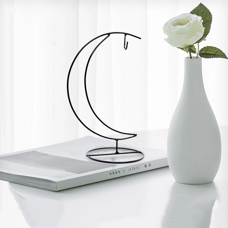 Hängende Pflanze Terrarium Metallst änder Tischplatte Display Ständer Dekoration Halter Image