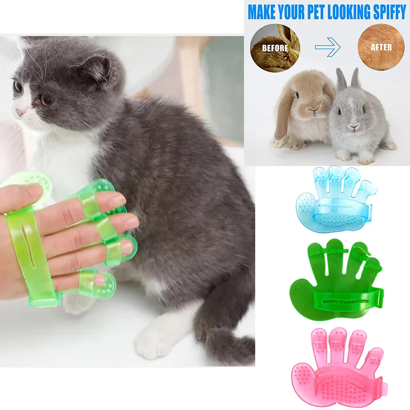 Kaninchen-Pflegebürste, kleine Tierhaarentferner, Haarausfall, Hase, Kamm, Haustier, Meerschweinchen, Badebürste für Kaninchen, Pflegebürste, 3 Stück/Set Image